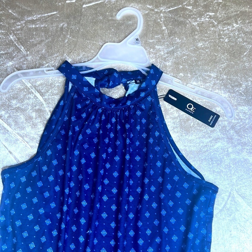 OUGES Women’s Halter Neck Floral Sundress Size M … - image 3